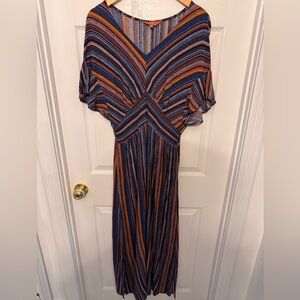 Boho chic  Iyla Women's Maxi Dress, multicolor stripped size L